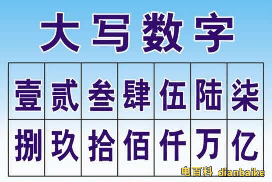 大寫數字一到十怎么寫